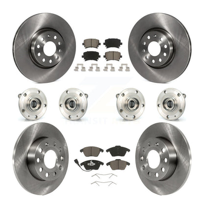 Hub Bearing Disc Brake Rotors And Pads Front Rear Kit (10Pc) For Audi A3 Quattro