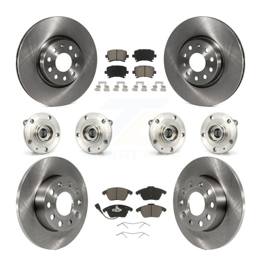 Hub Bearing Disc Brake Rotors And Pads Front Rear Kit (10Pc) For Audi A3 Quattro