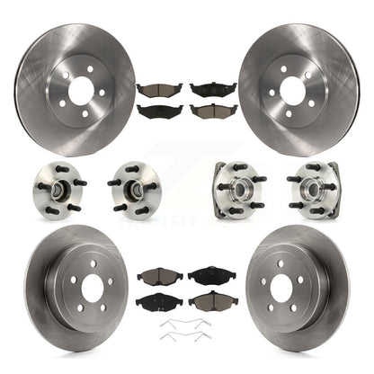 Hub Bearing Brake Rotor And Pad Front Rear Kit (10Pc) For Chrysler Sebring Dodge