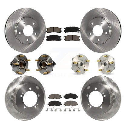 Hub Bearing Disc Brake Rotor & Pads Front Rear Kit (10Pc) For Mitsubishi Eclipse