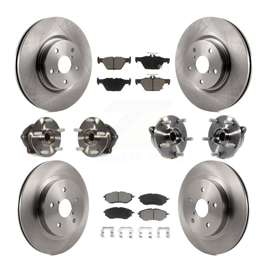 Hub Bearing Disc Brake Rotor Pad Front Rear Kit (10Pc) For Subaru Outback Legacy