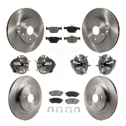 Hub Bearing Brake Rotor & Pads Front Rear Kit (10Pc) For 2015 Subaru Legacy 2.5L
