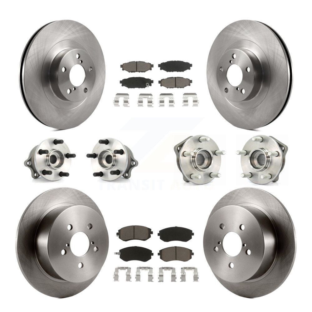 Hub Bearing Brake Rotor Pad Front Rear Kit (10Pc) For 2005 Subaru Outback Legacy