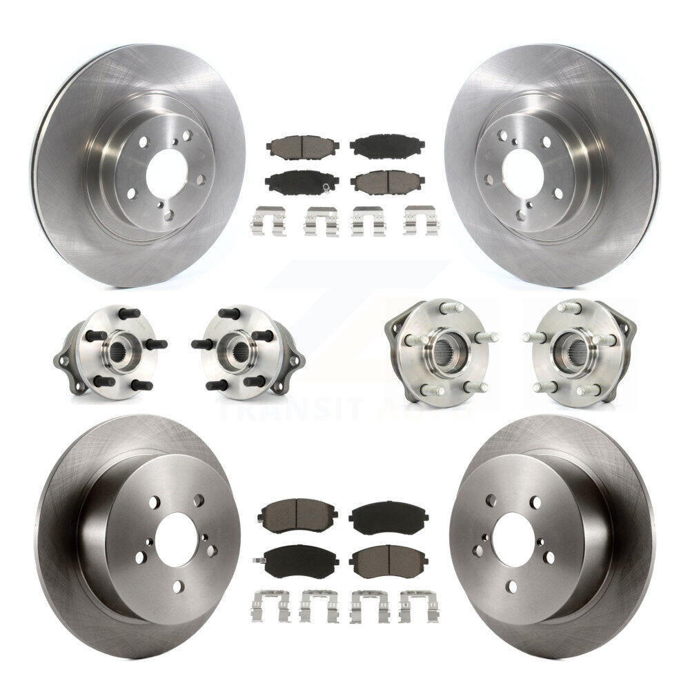 Hub Bearing Disc Brake Rotor Pad Front Rear Kit (10Pc) For Subaru Outback Legacy