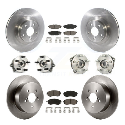 Hub Bearing Disc Brake Rotor Pad Front Rear Kit (10Pc) For Subaru Outback Legacy