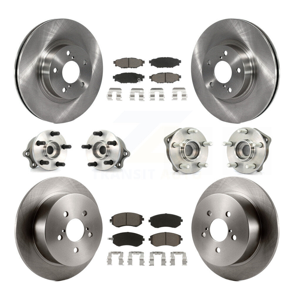 Hub Bearing Brake Rotor Pad Front Rear Kit (10Pc) For 05 Subaru Legacy i/Limited