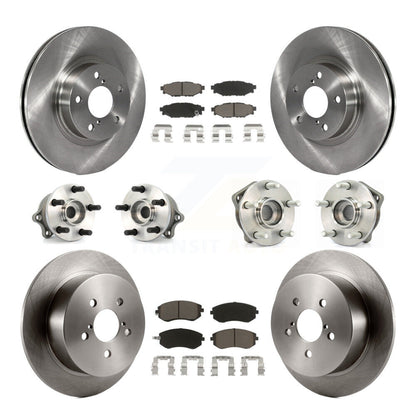 Hub Bearing Brake Rotor Pad Front Rear Kit (10Pc) For 05 Subaru Legacy i/Limited