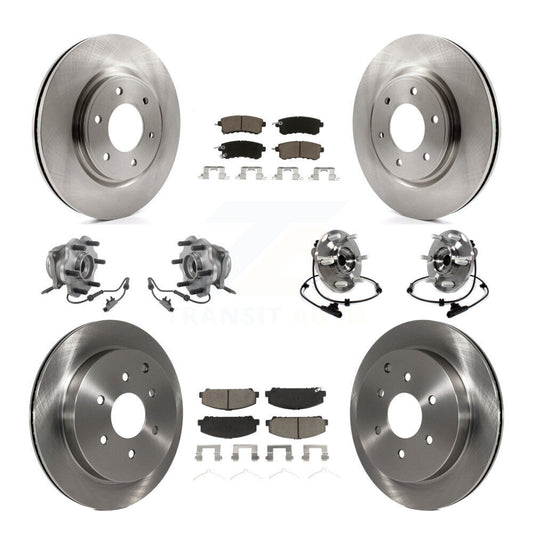Hub Bearing Brake Rotor Pads Front Rear Kit (10Pc) For INFINITI QX80 Nissan QX56