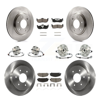 Hub Bearing Brake Rotor And Pad Front Rear Kit (10Pc) For Nissan Armada INFINITI