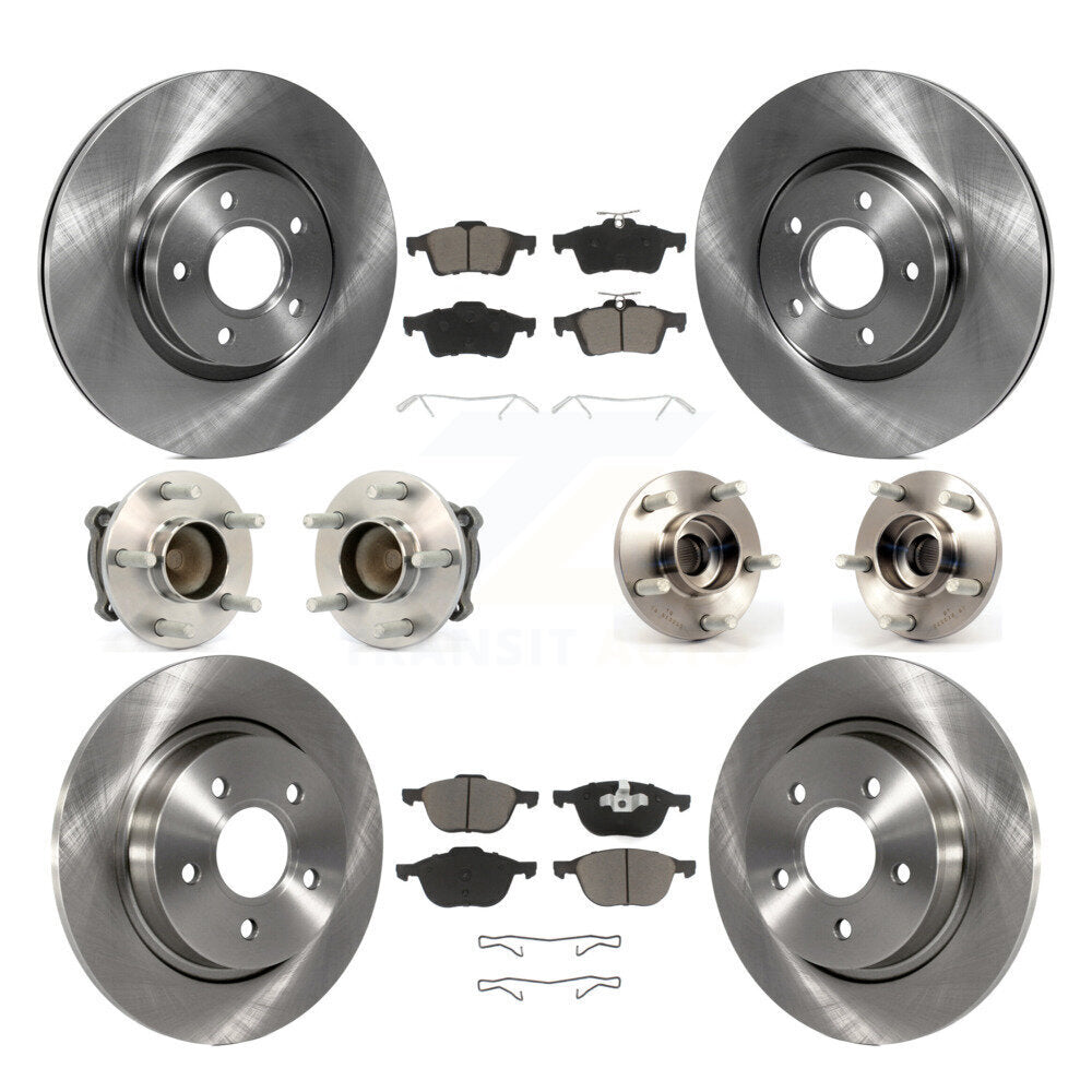 Hub Bearing Disc Brake Rotor Pad Front Rear Kit (10Pc) For Volvo S40 C30 V50 C70