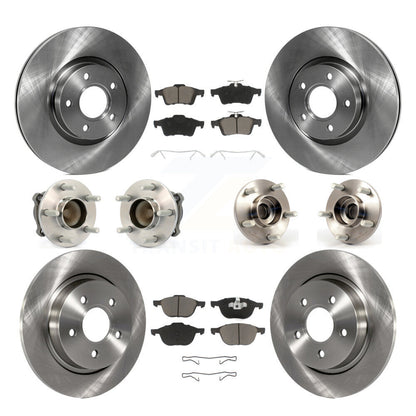 Hub Bearing Disc Brake Rotor Pad Front Rear Kit (10Pc) For Volvo S40 C30 V50 C70