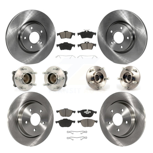Hub Bearing Disc Brake Rotor Pad Front Rear Kit (10Pc) For Volvo S40 C30 V50 C70