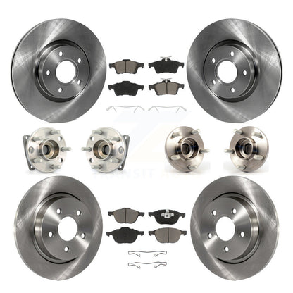 Hub Bearing Disc Brake Rotor And Pad Front Rear Kit (10Pc) For Volvo S40 V50 AWD