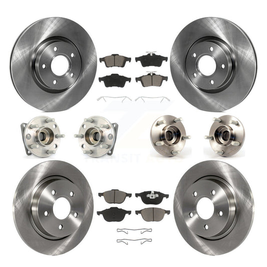 Hub Bearing Disc Brake Rotor And Pad Front Rear Kit (10Pc) For Volvo S40 V50 AWD