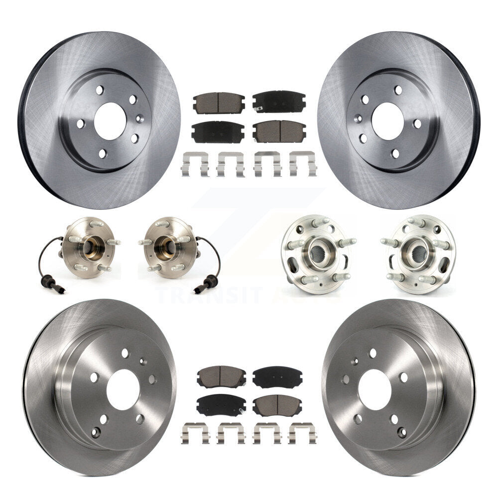 Hub Bearing Disc Brake Rotor Pad Front Rear Kit (10Pc) For Chevrolet Equinox GMC