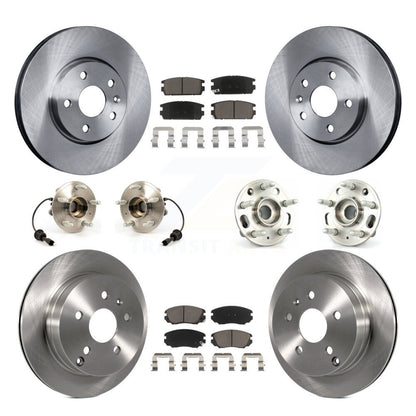 Hub Bearing Disc Brake Rotor Pad Front Rear Kit (10Pc) For Chevrolet Equinox GMC
