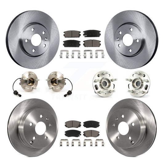 Hub Bearing Disc Brake Rotor Pad Front Rear Kit (10Pc) For Chevrolet Equinox GMC