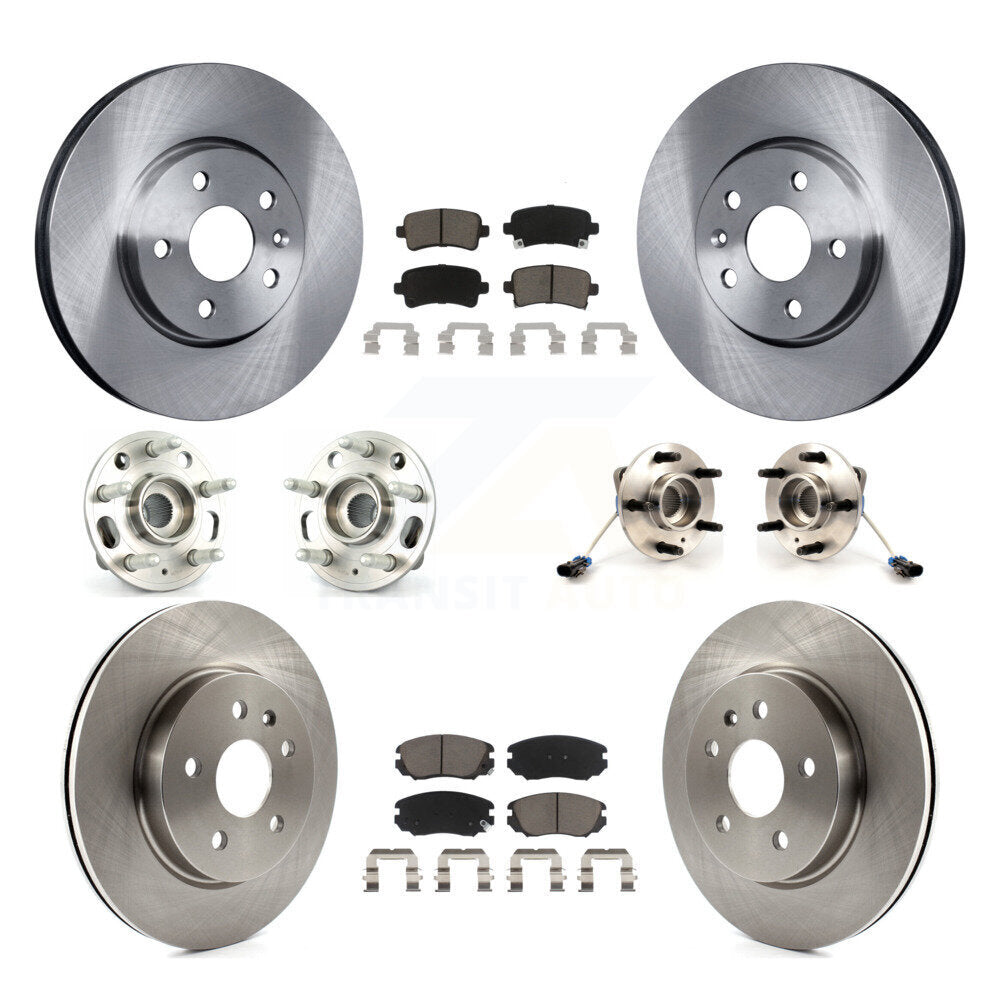 Hub Bearing Disc Brake Rotor And Pad Front Rear Kit (10Pc) For 2010 Buick Allure