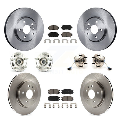 Hub Bearing Disc Brake Rotor And Pad Front Rear Kit (10Pc) For 2010 Buick Allure