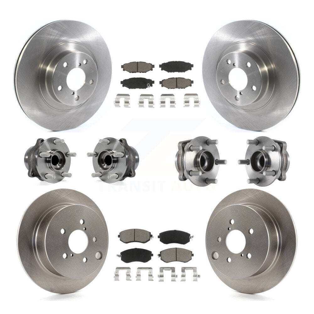 Hub Bearing Brake Rotor Pads Front Rear Kit (10Pc) For Subaru Forester Crosstrek
