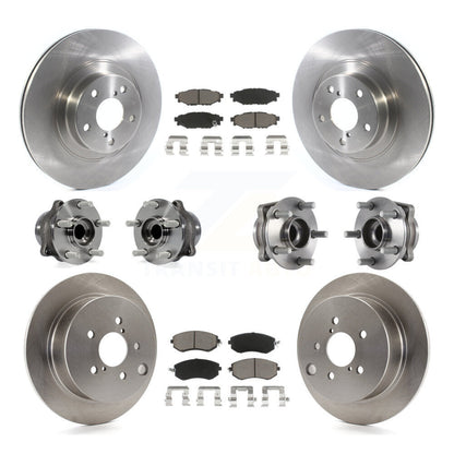 Hub Bearing Brake Rotor Pads Front Rear Kit (10Pc) For Subaru Forester Crosstrek