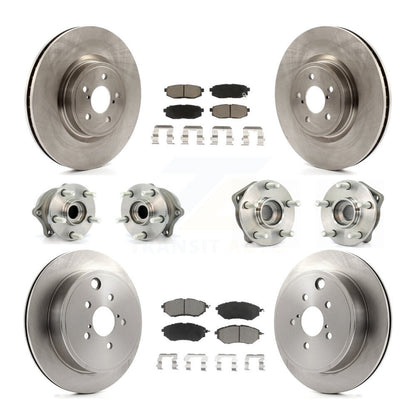 Hub Bearing Disc Brake Rotor Pad Front Rear Kit (10Pc) For Subaru Outback Legacy