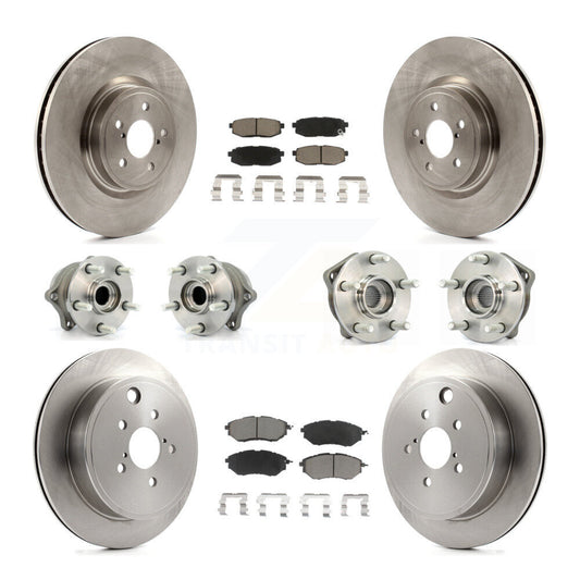 Hub Bearing Disc Brake Rotor Pad Front Rear Kit (10Pc) For Subaru Outback Legacy