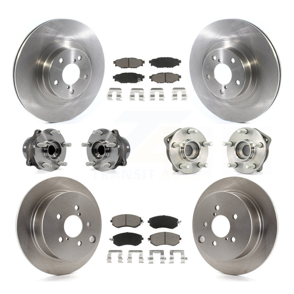 Hub Bearing Disc Brake Rotor & Pad Front Rear Kit (10Pc) For Subaru XV Crosstrek