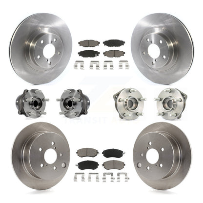 Hub Bearing Disc Brake Rotor & Pad Front Rear Kit (10Pc) For Subaru XV Crosstrek