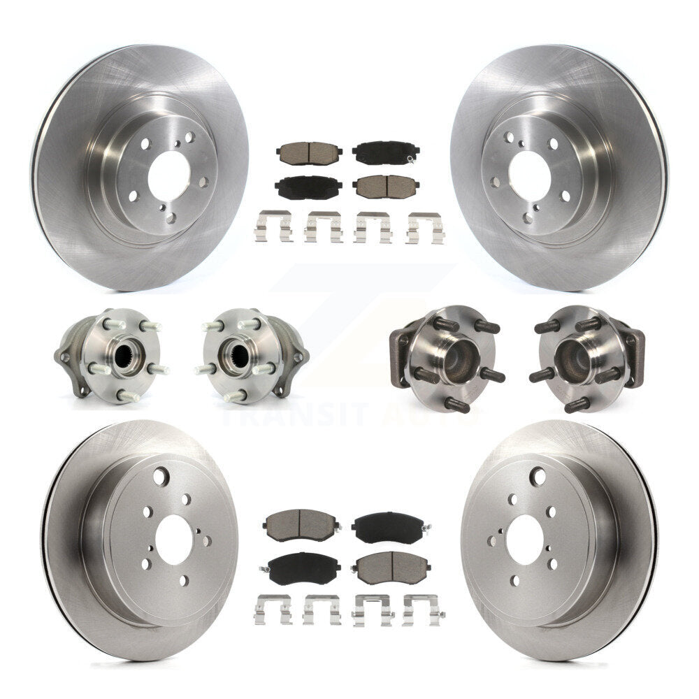 Hub Bearing Disc Brake Rotor Pads Front Rear Kit (10Pc) For Toyota 86 Subaru BRZ