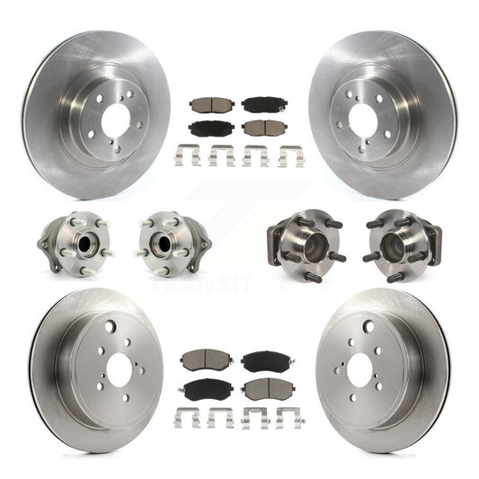 Hub Bearing Disc Brake Rotor Pads Front Rear Kit (10Pc) For Toyota 86 Subaru BRZ