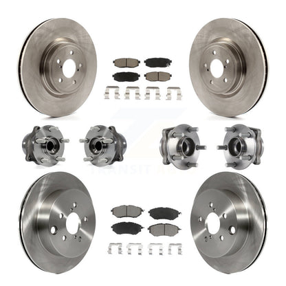 Hub Bearing Disc Brake Rotor Pads Front Rear Kit (10Pc) For Subaru Forester 2.0L