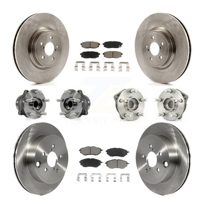 Hub Bearing Brake Rotor Pads Front Rear Kit (10Pc) For 2014 Subaru Forester 2.0L