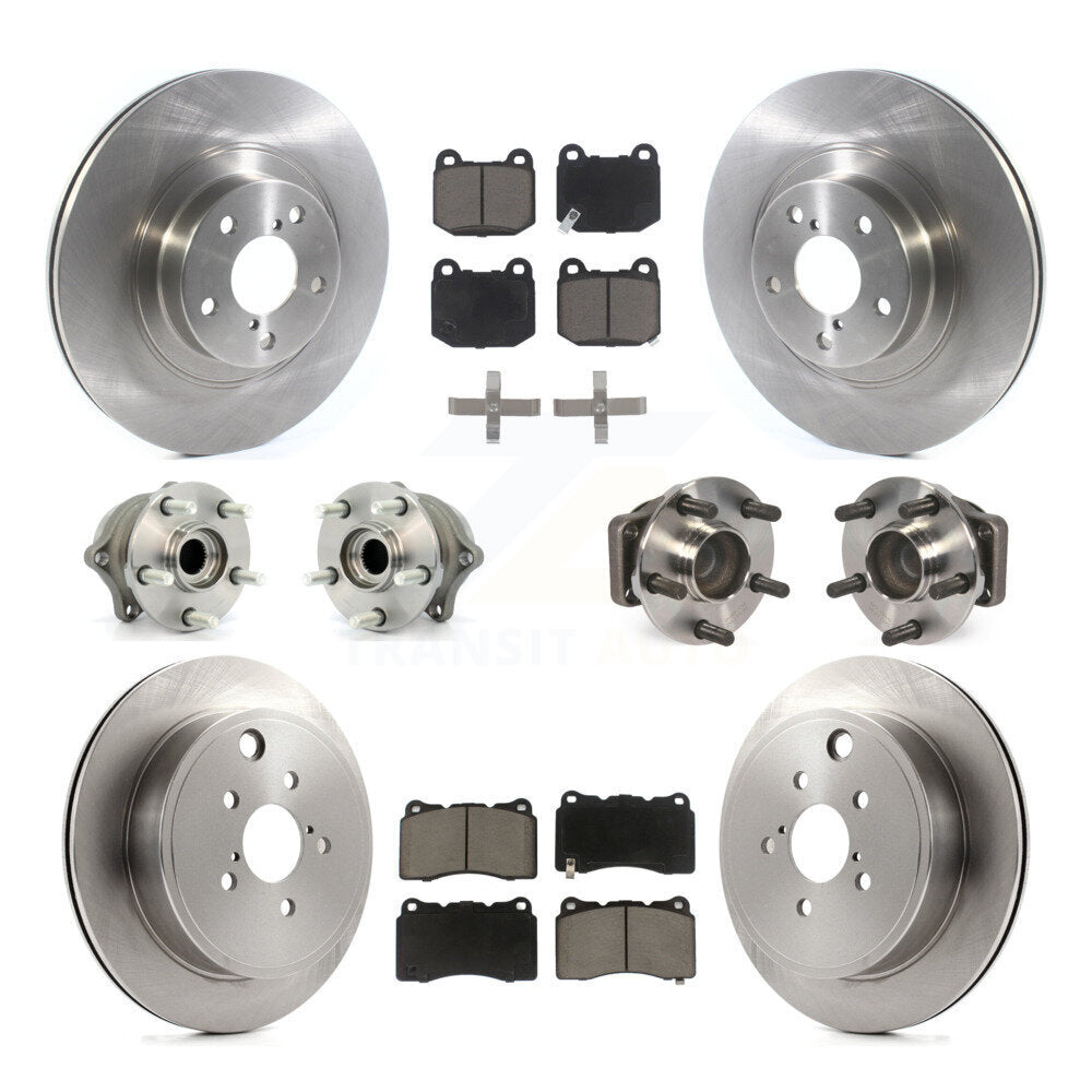 Hub Bearing Disc Brake Rotor And Ceramic Pad Front Rear Kit (10Pc) For Toyota 86