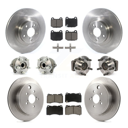 Hub Bearing Disc Brake Rotor And Ceramic Pad Front Rear Kit (10Pc) For Toyota 86