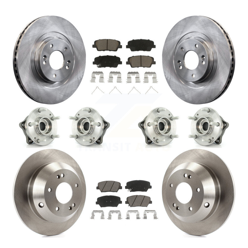 Hub Bearing Brake Rotor Pads Front Rear Kit (10Pc) For 2014-2015 Kia Sorento AWD