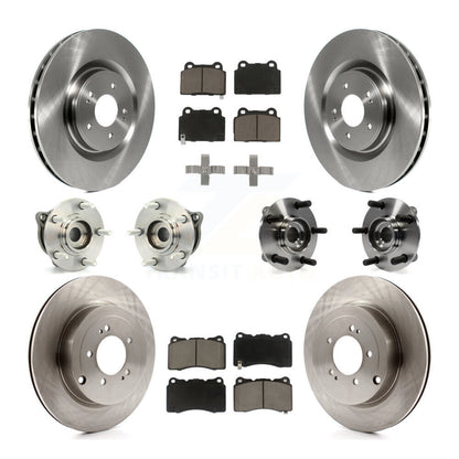 Hub Bearing Disc Brake Rotor And Pad Front Rear Kit (10Pc) For Mitsubishi Lancer