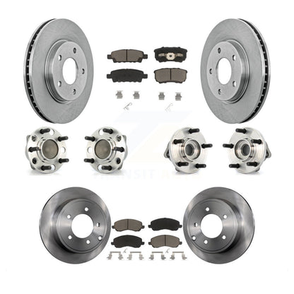 Hub Bearings Disc Brake Rotors And Pads Front Rear Kit (10Pc) For Dodge Caliber