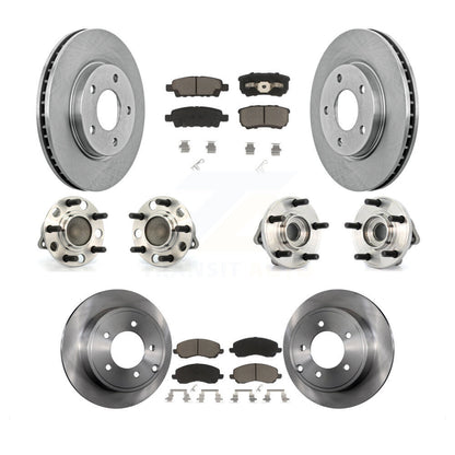 Hub Bearings Disc Brake Rotors And Pads Front Rear Kit (10Pc) For Dodge Caliber