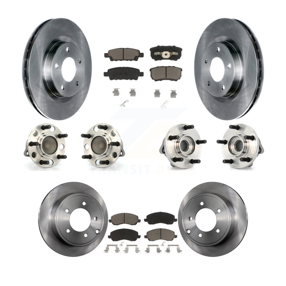 Hub Bearing Brake Rotor Pad Front Rear Kit (10Pc) For Chrysler Dodge Sebring 200