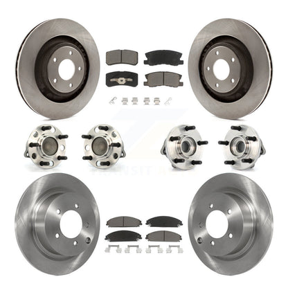 Hub Bearings Disc Brake Rotors And Pads Front Rear Kit (10Pc) For Dodge Caliber