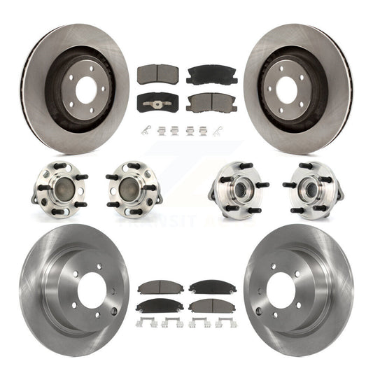 Hub Bearings Disc Brake Rotors And Pads Front Rear Kit (10Pc) For Dodge Caliber