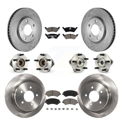 Hub Bearing Disc Brake Rotor & Pad Front Rear Kit (10Pc) For Dodge Grand Caravan