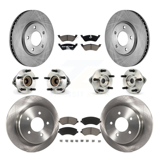 Hub Bearing Disc Brake Rotor & Pad Front Rear Kit (10Pc) For Dodge Grand Caravan