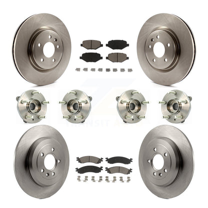 Hub Bearing Brake Rotor Pads Front Rear Kit (10Pc) For 2010-2012 Ford Taurus SHO