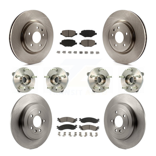Hub Bearing Brake Rotor Pads Front Rear Kit (10Pc) For 2010-2012 Ford Taurus SHO