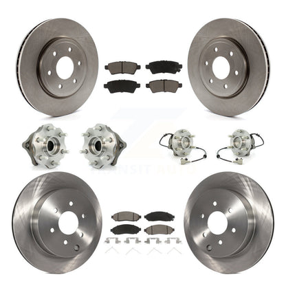 Hub Bearing Disc Brake Rotor And Pad Front Rear Kit (10Pc) For Nissan Pathfinder