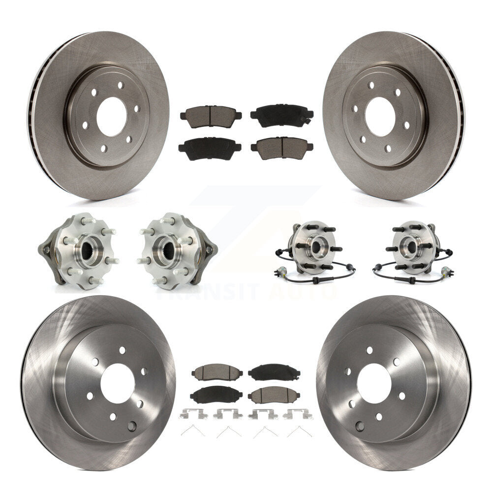 Hub Bearing Disc Brake Rotor And Pad Front Rear Kit (10Pc) For Nissan Pathfinder