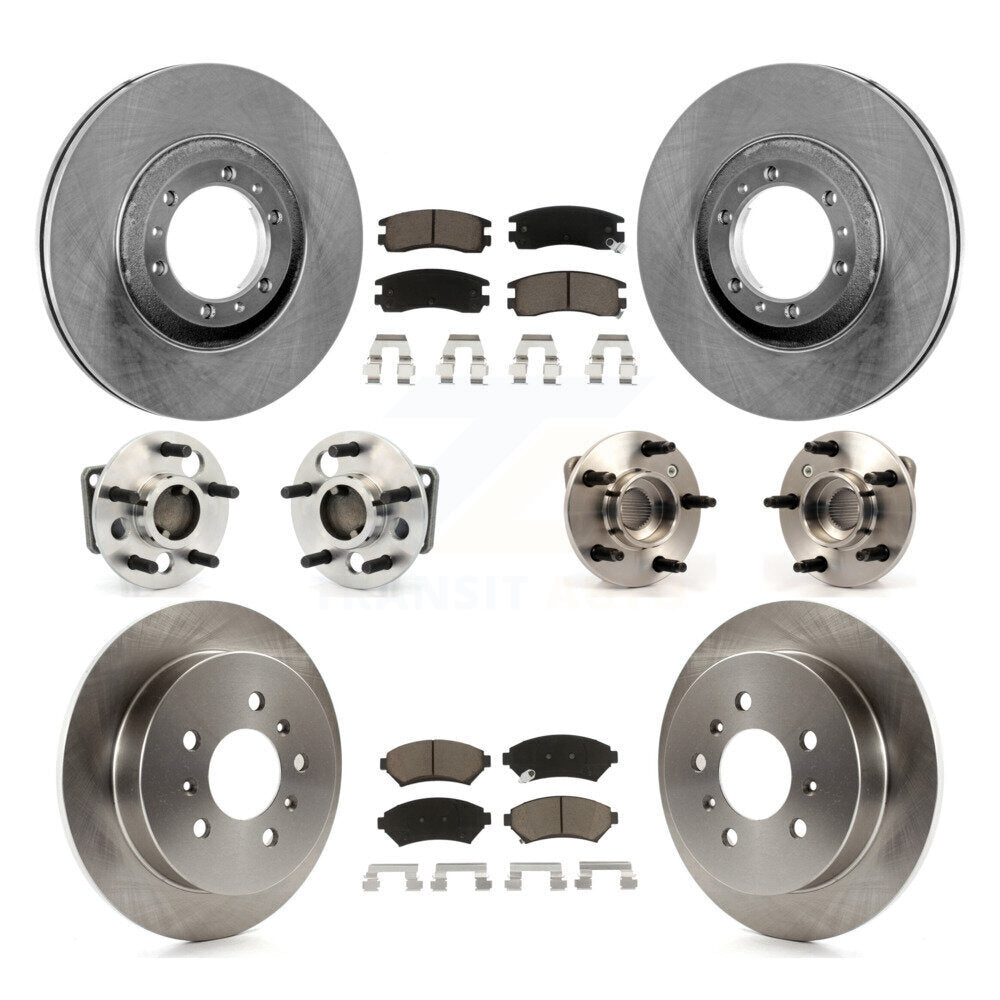 Hub Bearing Brake Rotor Pads Front Rear Kit (10Pc) For Buick Century Regal Grand
