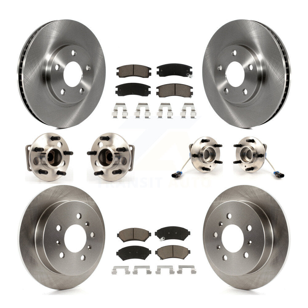 Hub Bearing Brake Rotor And Pad Front Rear Kit (10Pc) For Chevrolet Impala Monte